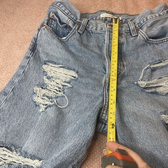 Levis Ribcage Womens Blue Medium Wash‎ Straight Leg Ankle Jeans Size 29 - Picture 7 of 13